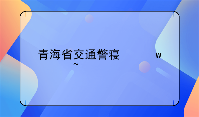 青海省交通警察违章查询网